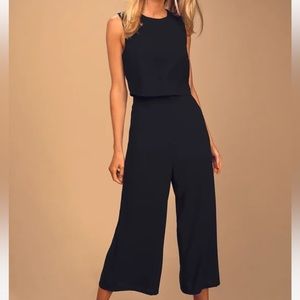 Glam-bition Black Backless Midi Jumpsuit